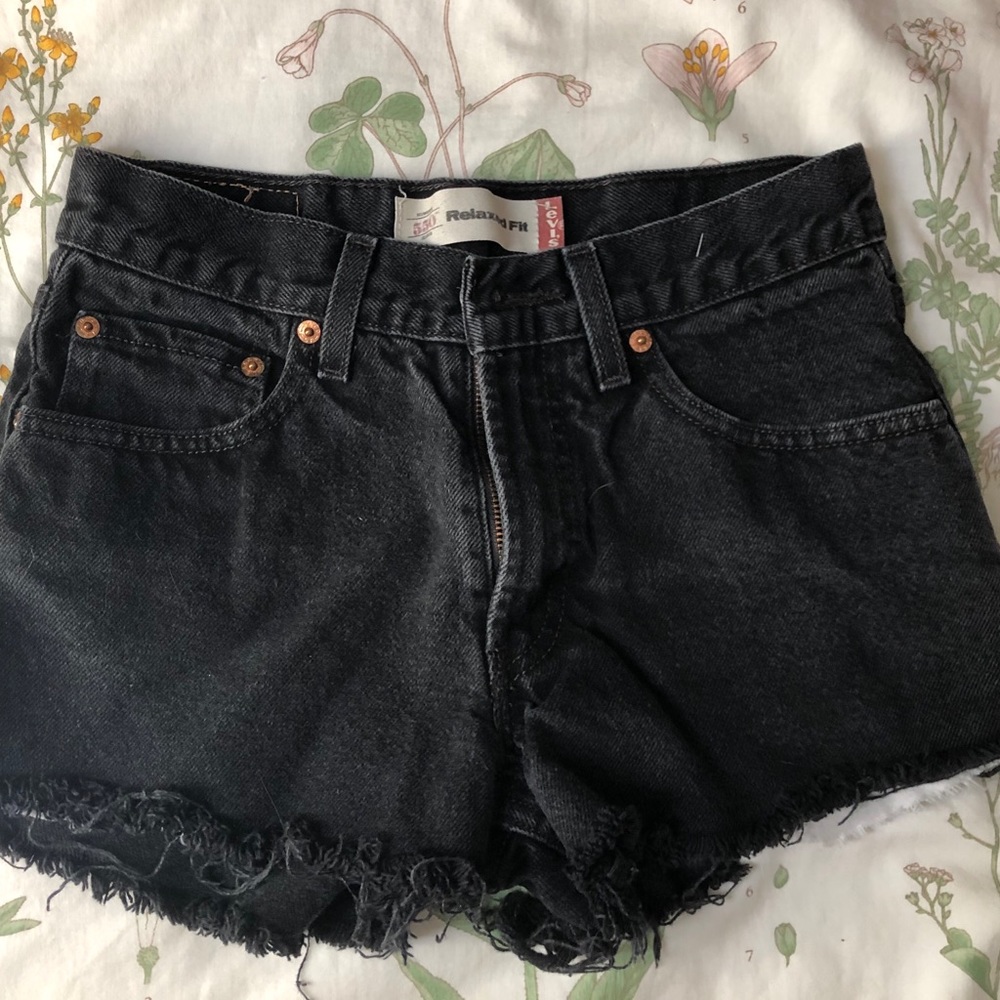 Levi’s black jean shorts